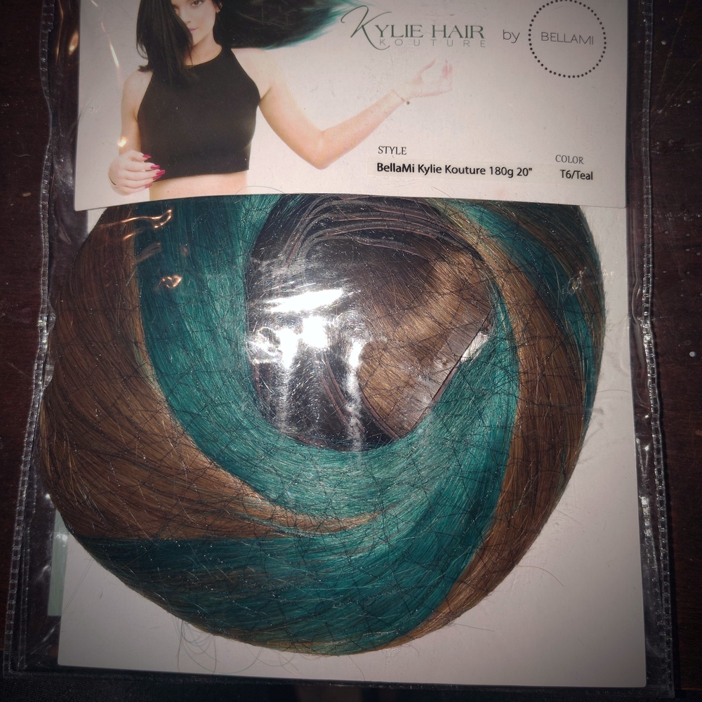 BELLAMI Kylie Hair Couture Teal and Brown Extensions